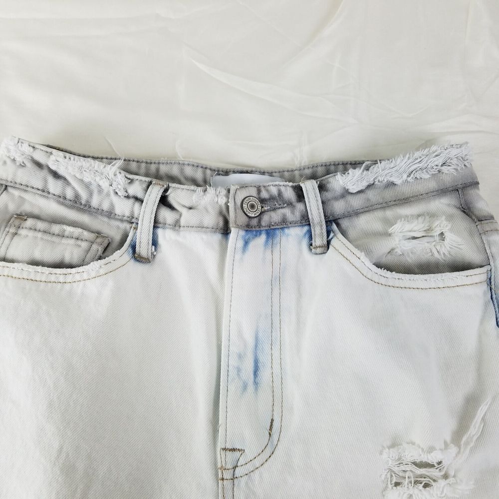 Vervet Jeans Womens 27 White Super High Rise Cropped Straight Distressed Denim - Picture 10 of 12